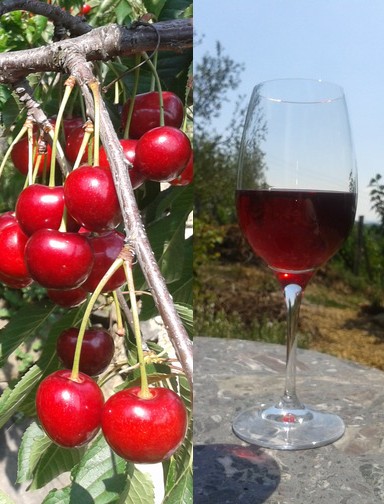 Cheery wine from our cheery trees.