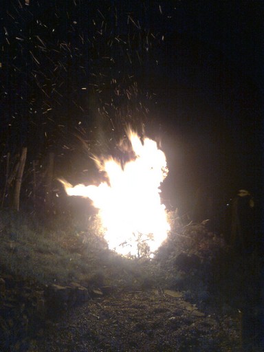 Bonfires were used to celebrate the return of light.