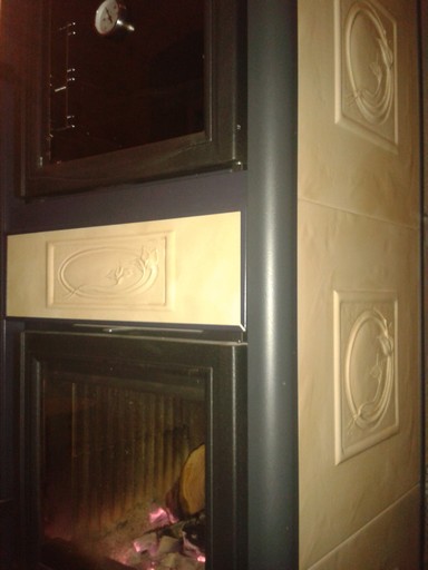 Our combination wood burning stove and cooking oven.