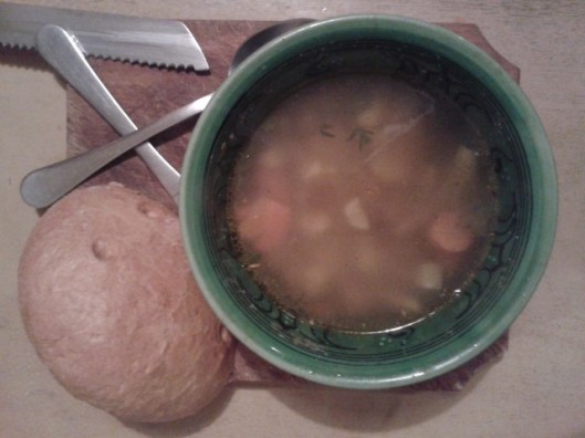 Warm garden fresh soup.