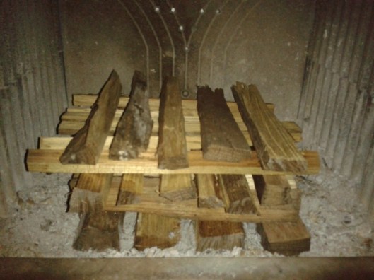 Another layer of thin wood strips.