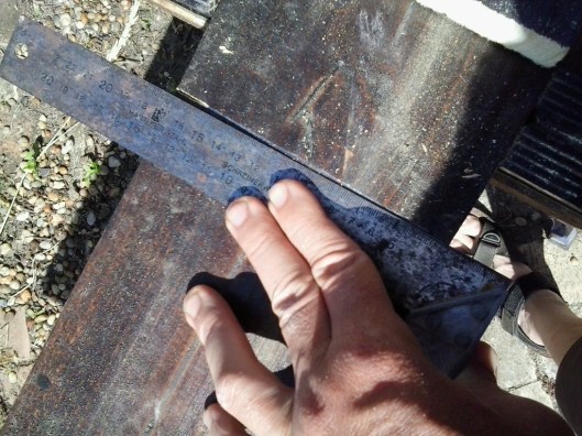 Using an carpenters 90°angle square I cut the boards into four equal pieces for the end walls of the dehydrator.