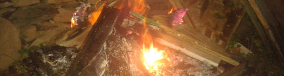 All Hallows' Eve / Samhain tiny bonfire.