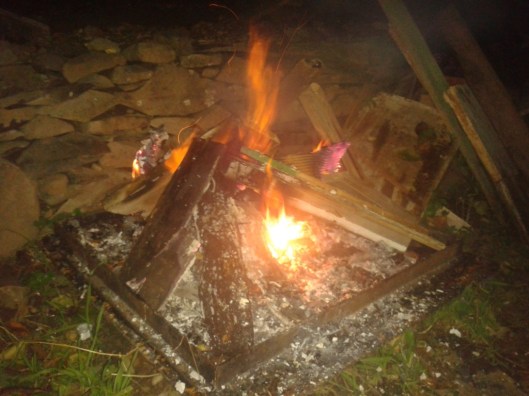 All Hallows' Eve / Samhain tiny bonfire.