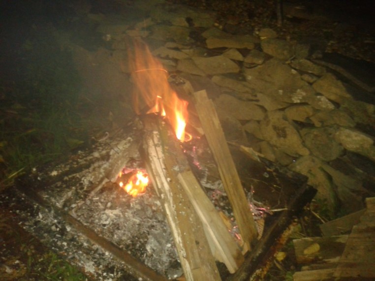 All Hallows' Eve / Samhain tiny bonfire.