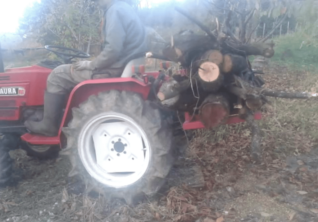Moving Firewood Logs With A Small&nbsp;Tractor